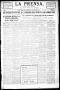 Newspaper: La Prensa. (San Antonio, Tex.), Vol. 1, No. 19, Ed. 1 Thursday, June …