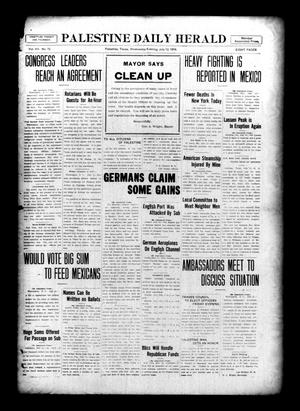 Palestine Daily Herald (Palestine, Tex), Vol. 15, No. 72, Ed. 1 Wednesday, July 12, 1916