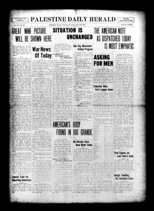 Palestine Daily Herald (Palestine, Tex), Vol. 15, No. 53, Ed. 1 Tuesday, June 20, 1916