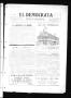 Newspaper: El Democrata (San Ygnacio, Tex.), Vol. 1, No. 25, Ed. 1 Monday, Septe…