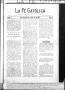 Newspaper: La Fé Católica. (San Antonio, Tex.), Vol. 1, No. 15, Ed. 1 Saturday, …