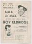 Pamphlet: Program for Roy Eldridge at the Salle Poirel