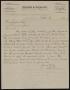 Letter: [Letter from T. W. Brown to Henry Sayles, September 30, 1897]