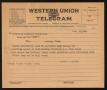 Letter: [Telegram from Sayles & Sayles to the Railroad Commission of Texas, F…