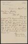 Letter: [Letter from W. W. Searcy to Henry Sayles, September 16, 1897]