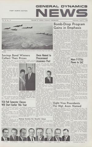 General Dynamics News, Volume 22, Number 15, August 6, 1969