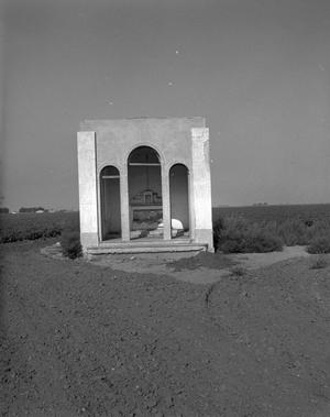 Primary view of object titled '[Chapel at the Prisoner of War Camp]'.