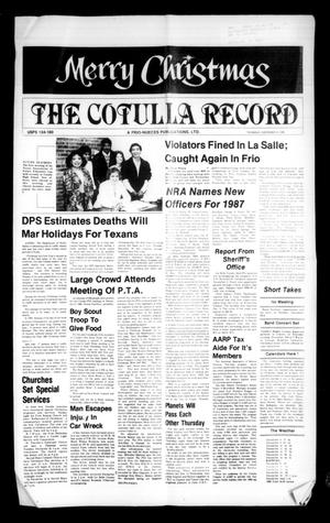 Primary view of The Cotulla Record (Cotulla, Tex.), Ed. 1 Thursday, December 18, 1986