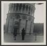 Photograph: [Woman in Front of Leaning Tower of Pisa]