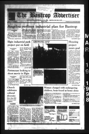 The Bastrop Advertiser (Bastrop, Tex.), Vol. 145, No. 5, Ed. 1 Thursday, March 19, 1998