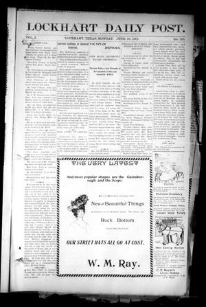 Primary view of Lockhart Daily Post. (Lockhart, Tex.), Vol. 1, No. 110, Ed. 1 Monday, June 10, 1901