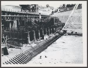 [Construction of the Denison Dam Intake Structure]