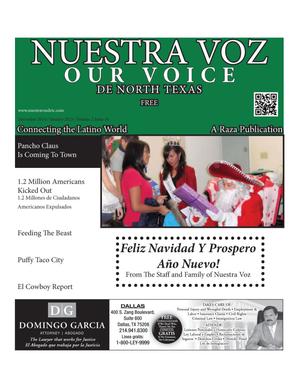 Primary view of Nuestra Voz De North Texas (Fort Worth, Tex.), Vol. 2, No. 14, Ed. 1, December 2014/January 2015