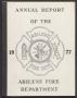 Report: Abilene Fire Department Annual Report: 1977