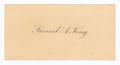 Text: [Calling Card of Rev. Samuel A. King]