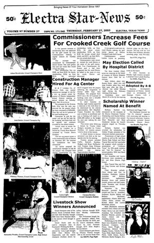 Primary view of Electra Star-News (Electra, Tex.), Vol. 97, No. 27, Ed. 1 Thursday, February 27, 2003