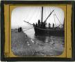 Photograph: Glass Slide of Arab Fishing Trawler by the Beach on the Dead Sea (Isr…