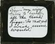 Photograph: Glass Slide of a Cartoon Caption (Figgs and Riggs)  (handwritten note…