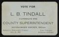 Text: [L. B. Tindall Campaign Card]