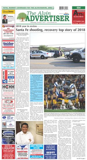 Primary view of The Alvin Advertiser (Alvin, Tex.), Ed. 1 Wednesday, January 2, 2019