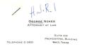 Text: [Business Card for George Nokes]