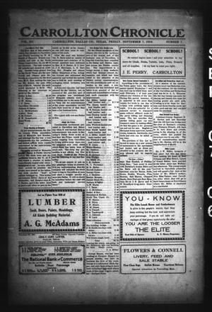Carrollton Chronicle (Carrollton, Tex.), Vol. 3, No. 7, Ed. 1 Friday, September 7, 1906