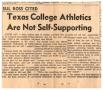 Clipping: [Clipping: Texas College Athletics Are Not Self-Supporting]