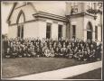 Photograph: [Photograph of a Group of Men in Front of a Church]