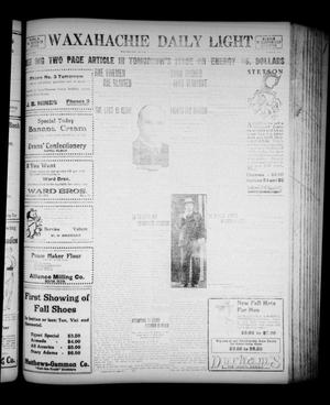 Primary view of Waxahachie Daily Light (Waxahachie, Tex.), Vol. 21, No. 145, Ed. 1 Wednesday, September 10, 1913