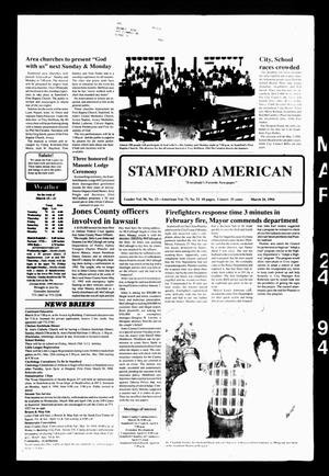 Stamford American (Stamford, Tex.), Vol. 71, No. 52, Ed. 1 Thursday, March 24, 1994