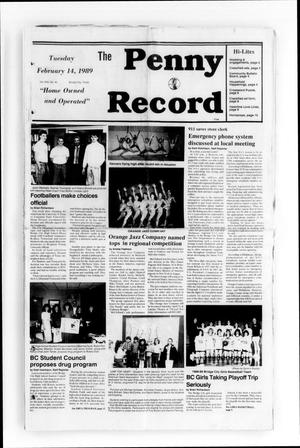 Primary view of The Penny Record (Bridge City, Tex.), Vol. 30, No. 40, Ed. 1 Tuesday, February 14, 1989
