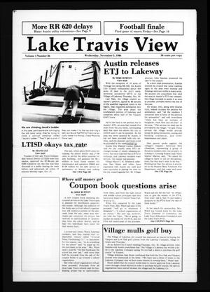 Lake Travis View (Austin, Tex.), Vol. 1, No. 36, Ed. 1 Wednesday, November 5, 1986