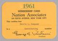 Text: [1961 Nation Associates Membership Card]