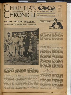 Primary view of Christian Chronicle (Nashville, Tenn.), Vol. 33, No. 19, Ed. 1 Tuesday, October 19, 1976