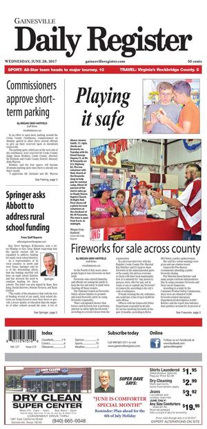 Primary view of Gainesville Daily Register (Gainesville, Tex.), Vol. 127, No. 213, Ed. 1 Wednesday, June 28, 2017