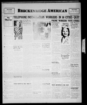 Primary view of Breckenridge American (Breckenridge, Tex.), Vol. 26, No. 7, Ed. 1 Wednesday, January 9, 1946