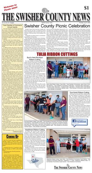 Primary view of The Swisher County News (Tulia, Tex.), Vol. 12, No. 30, Ed. 1 Thursday, July 16, 2020