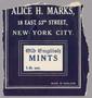 Physical Object: [Alice H. Marks Old English Mints Label]