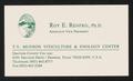 Text: [Business Card for Roy E. Renfro]