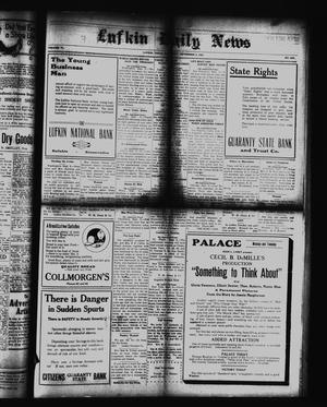 Primary view of Lufkin Daily News (Lufkin, Tex.), Vol. 6, No. 260, Ed. 1 Saturday, September 3, 1921