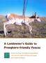 Pamphlet: A Landowner's Guide to Pronghorn-friendly Fences