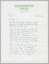 Letter: [Handwritten Letter From Inge Honig to Daniel W. Kempner, July 9, 195…