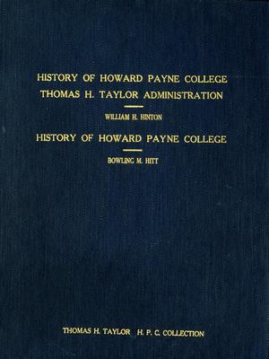 Primary view of object titled 'A History of Howard Payne College'.