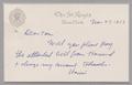Primary view of [Postal Card from Harris Leon Kempner to Thomas Leroy James, November 27, 1957]
