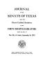 Primary view of Journal of the Senate of Texas being the First Called Session of the Forty-Fourth Legislature