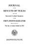 Primary view of Journal of the Senate of Texas being the Second Called Session of the Forty-Fourth Legislature