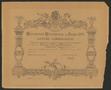 Text: World's Fair of Paris 1889: Commemorative Certificate