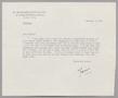 Letter: [Letter from James T. Baird to Harris Leon Kempner, January 8, 1962]