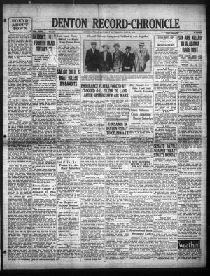 Primary view of Denton Record-Chronicle (Denton, Tex.), Vol. 29, No. 279, Ed. 1 Saturday, July 5, 1930