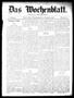Newspaper: Das Wochenblatt. (Austin, Tex.), Vol. 1, No. 19, Ed. 1 Thursday, Dece…